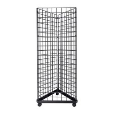 SSWBasics Black Triangle Wire Grid Tower with Base and Casters picture