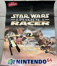 Very Rare 1999  Star Wars Episode 1 Nintendo STORE DISPLAY Lucas poster 48x37 picture