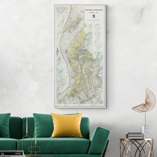 1952 Liechtenstein Map – Post-WWII Alpine Principality with Towns & Roads picture