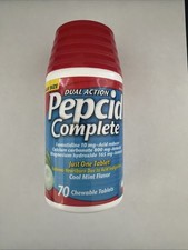 Pepcid Complete Acid Reducer + Antacid Chewable Tablets Mint 70 ct, Exp 2029+ picture