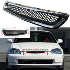 For 1996-1998 Honda Civic EJ/EK JDM Type R Black Mesh ABS Front Hood Grille picture