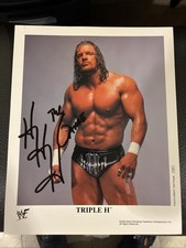 TRIPLE H (HHH) Autographed  ORIGINAL WWF PROMO 8x10 PHOTO picture