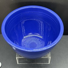 Vintage Fiesta #3 Cobalt Blue Mixing Bowl Inside Rings Wet Foot 1936-38 HLC picture