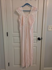 Lady Edso 1940’s Pale Pink Gown With Softest lace &  tule Size 44 Pure Elegance picture