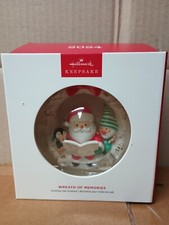 2024 HALLMARK KEEPSAKE WREATH OF MEMORIES ORNAMENT W/14K GOLD ACCENTS NEW IN BOX picture