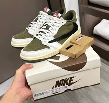 New - Air Jordan 1 Retro Low OG SP Travis Scott Medium Olive picture