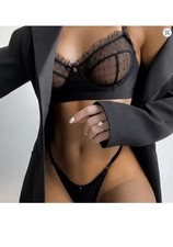 Womens Lace Lingerie Set Push Up Bra Thong 2 Piece Sexy Nightwear Underwear picture