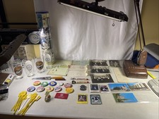 VINTAGE MONROE WISCONSIN MEMORABILIA LOT PHOTOS, EPHEMERA BEER OPENERS PINS CARD picture