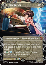 x1 Peter Parker // Amazing Spider-Man SPM MTG 208 SHOWCASE BORDERLESS MYTHIC 1x picture