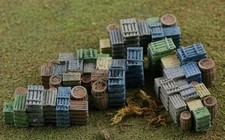 Fruit Crates and Barrels.....piles and piles of them, Come FINISHED in HO Scale picture