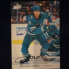 Upper Deck 2025-26 Series 2 Young Guns Sam Dickinson #479 RC Sharks picture