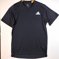 adidas Freelift Climalite Men's S Black Polyester Crew Neck Short Sleeve Tee picture