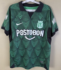 Nike Atletico Nacional Green/Black Soccer Jersey Shirt Postobon BetPlay Picap L picture