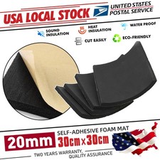 New 4PCS Black Self-Adhesive Foam Mat 20mm Thick 30x30cm Multi-Purpose Padding picture