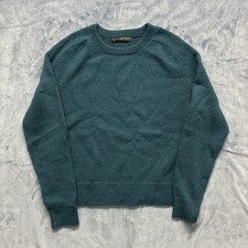 Peruvian Connection Teal Royal Alpaca Knit Sweater Size S picture