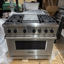 Viking 5 Series 36” Dual Fuel Range 4 Burners Griddle Stainless VDR5364GSS01 picture