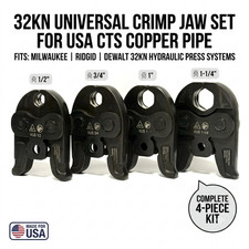 32KN Universal Copper Pipe Crimp Jaw Set 1/2