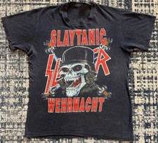 Vintage 1988 Slayer Slaytanic Wehrmacht T-Shirt Reprint World Tour picture