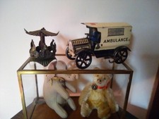 SCARCE ANTIQUE WELLS OF LONDON POST WW1 AMBULANCE 1920's WINDUP TIN TOY TINPLATE picture