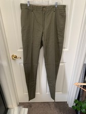 NWT Bills Khakis Mens 35 M2 Model 2 Plain Front Standard Fit Olive Twill Pants picture