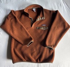 Vintage Y2K Patagonia Synchilla Snap-T Rust Fleece Pullover Men’s Small picture