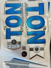 SS TON GENUINE CRICKET BAT ENGLISH WILLOW STICKERS, ELITE EDITION, 10pc picture