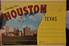 VINTAGE, 1950's Houston, TX. Souvenir Booklet, great condition, colorful photos picture
