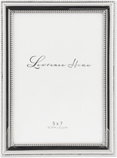 Classic Silver Plated 5X7 Picture Frame with Beaded Border and Velvet Backing picture