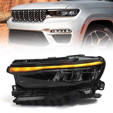 For 2021-2024 Jeep Grand Cherokee L Full LED Headlight w/ Module w/ DRL Driver picture