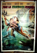 MICHAEL DOUGLAS KATHLEEN TURNER orig1SH movie poster 1984 ROMANCING THE STONE picture