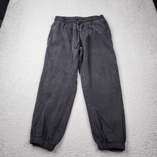 Quince Organic Heavyweight Fleece Boyfriend Sweatpants Women Medium Black Cotton picture