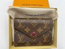 Louis Vuitton Brown Victorine Compact Wallet Damier Azur Rose Ballerine picture