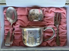 Vintage Japanese 950 Silver Baby Christening Set picture
