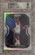 Panini Prizm 2020-21 Anthony Edwards #258 Silver Prizm RC BGS 9 Mint picture