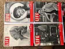 LIFE MAGAZINES. 1940's. Set of 4. Vintage Magazines for Ads, Reading, etc. #62 picture
