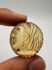 Roman Old  Rock Stone  Human Head Bead Alexander Classical Portrait Pendant picture