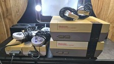 Vintage Nintendo Gaming Console Lot: 2x NES-001, 1x Super Nintendo SNES, Cords picture