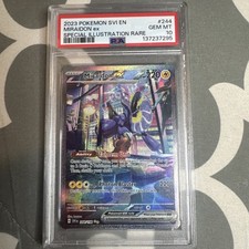 PSA 10 Gem Mint 2023 Pokemon Scarlet Violet MIRAIDON EX 244 Full Art Ultra Rare picture