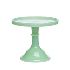 Mosser Glass USA Vintage Cake Cupcake Stand Jadeite 6 inch picture