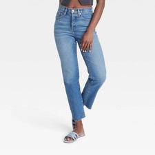 Universal Thread Women's Mid-Rise 80's Slim Fit Jeans Blue Denim Size 4 NWT picture