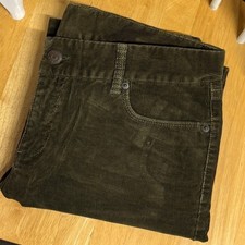 J.Crew Favorite Fit Olive Green Corduroy Pants Size 10 Straight Leg 85638 Y2K picture