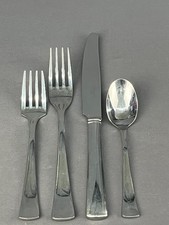 4 pc Christofle France VALOIS Acier Stainless Flatware Knife Fork Spoon picture