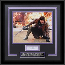 Channing Tatum Autographed Gambit Marvel Signature Series Frame - JSA picture