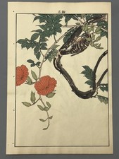 Japanese Antique Original Woodcut Print, 1892, Imao Keinen, 