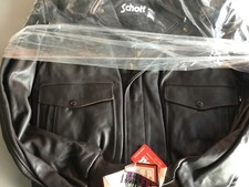 Schott NYC Mens NWT Brown A2 Naked Cowhide G1 Leather Flight Jacket 184S G2U picture