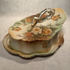 Antique Victorian R S Prussia Rose Cover Cheese Dish picture