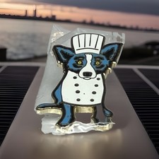 Original George Rodrigue Chef Emeril Lagasse New Orleans Blue Dog Lapel (RARE) picture