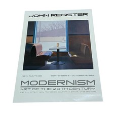 Vintage 1985 John Register Modernism Cafe Winter Exhibition Poster 22x32 picture