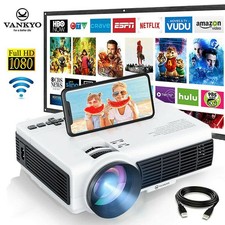 VANKYO 1080P Video LED Projector 7500LMS WiFi Movie Home Theater Cinema HDMI USB picture