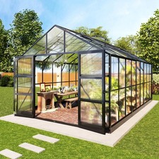 AMERLIFE 10x18 FT Polycarbonate Greenhouse with 4 Roof Vents picture